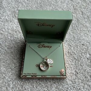 Disney Silver Plated Mickey Necklace with crystals